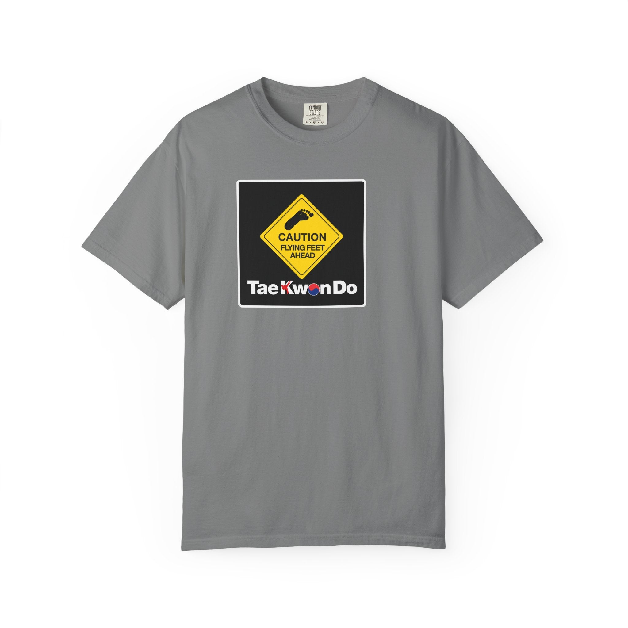 Caution Flying Feet TaeKwonDo Tee