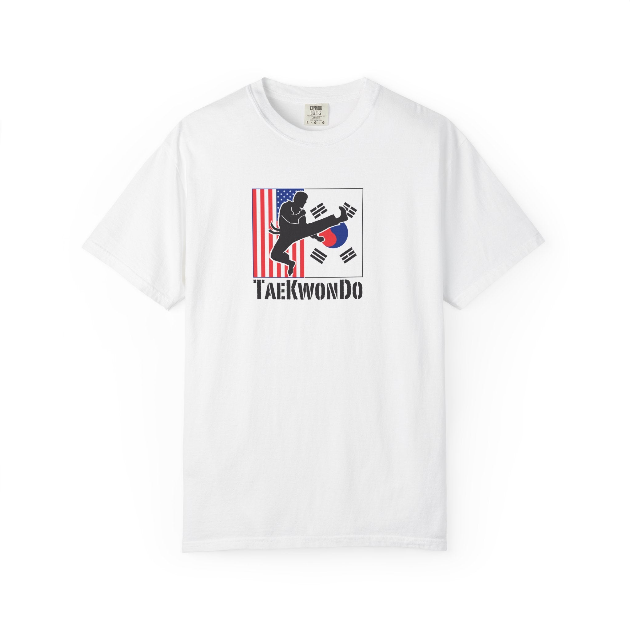 TKD shirt with flags background