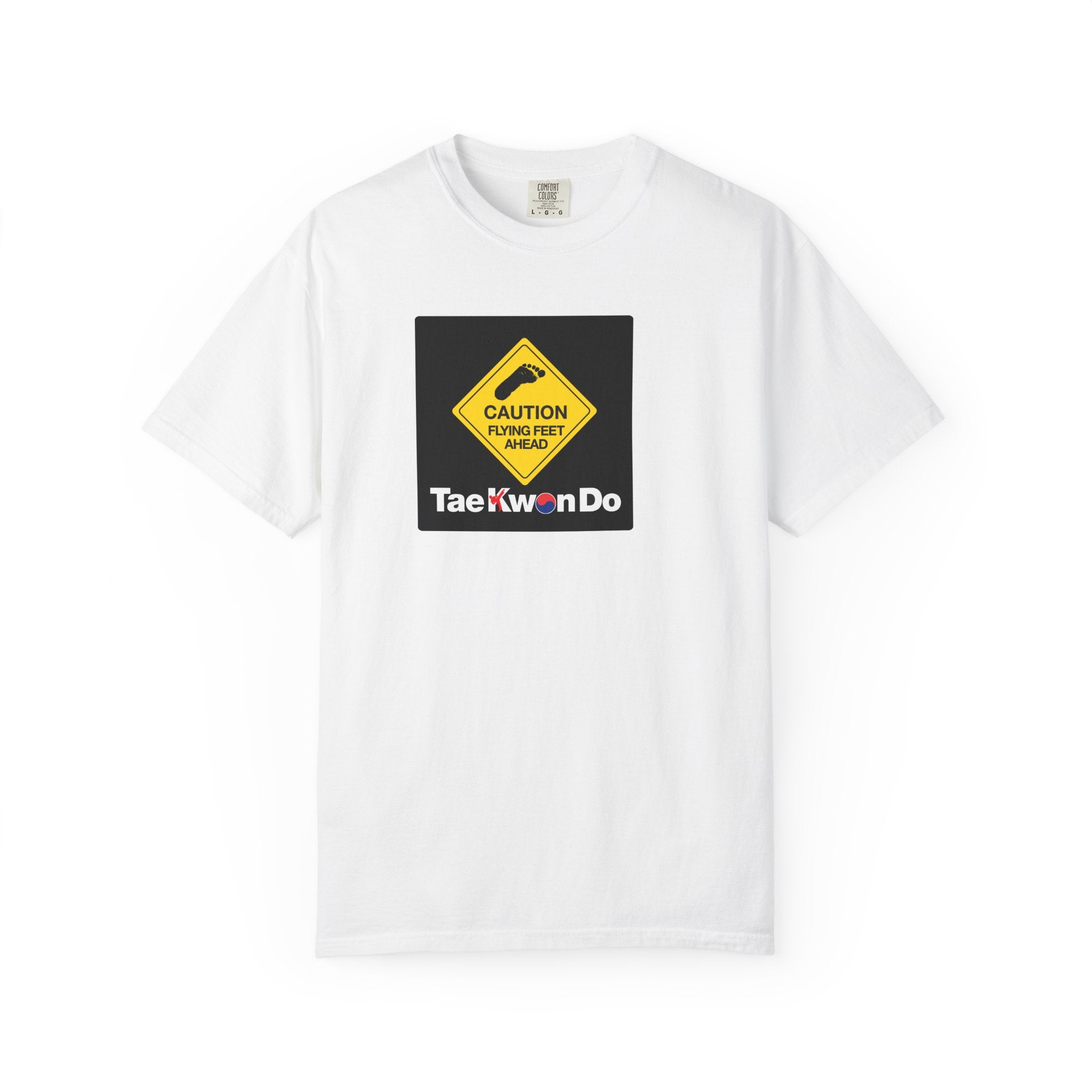 Caution Flying Feet TaeKwonDo Tee