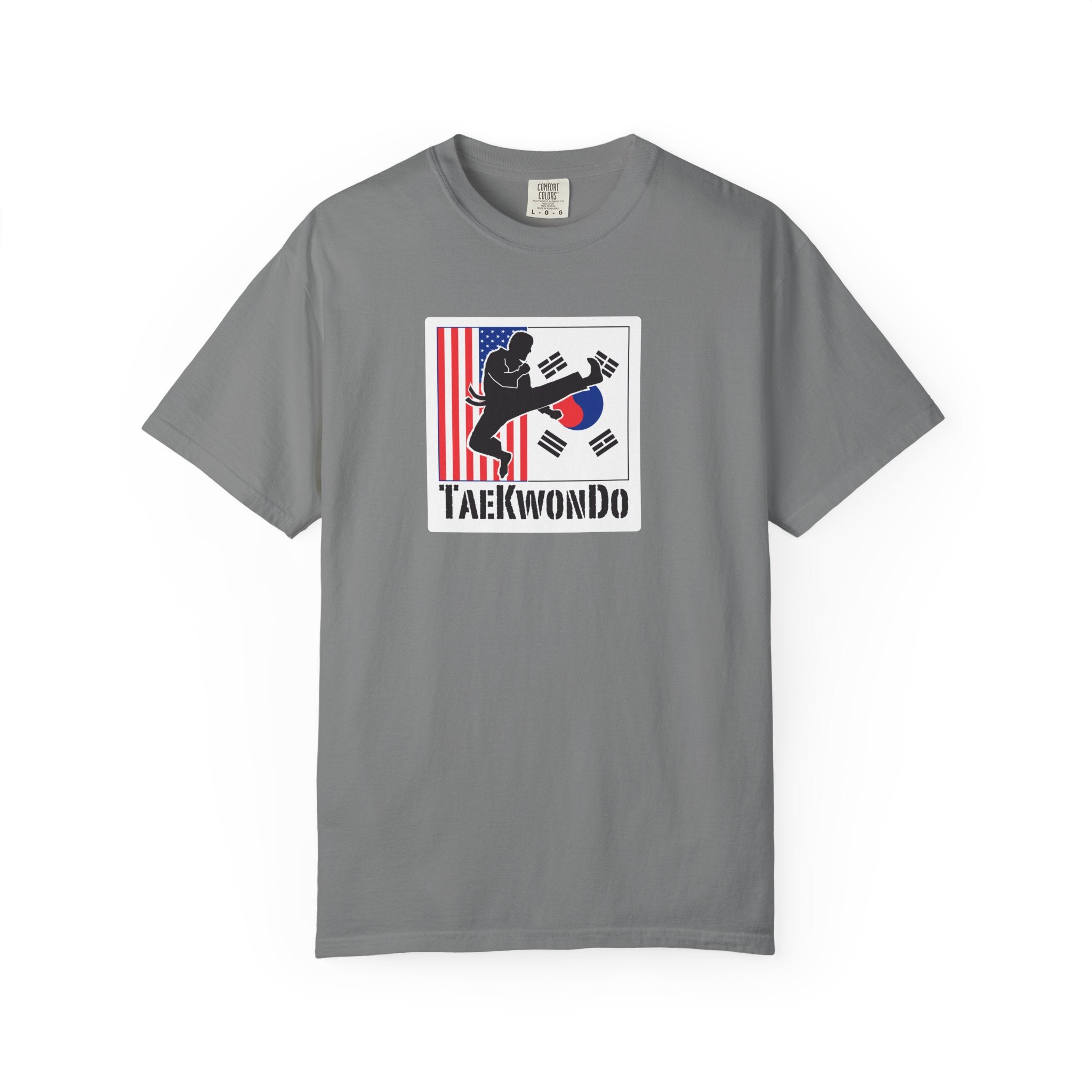 TKD shirt with flags background
