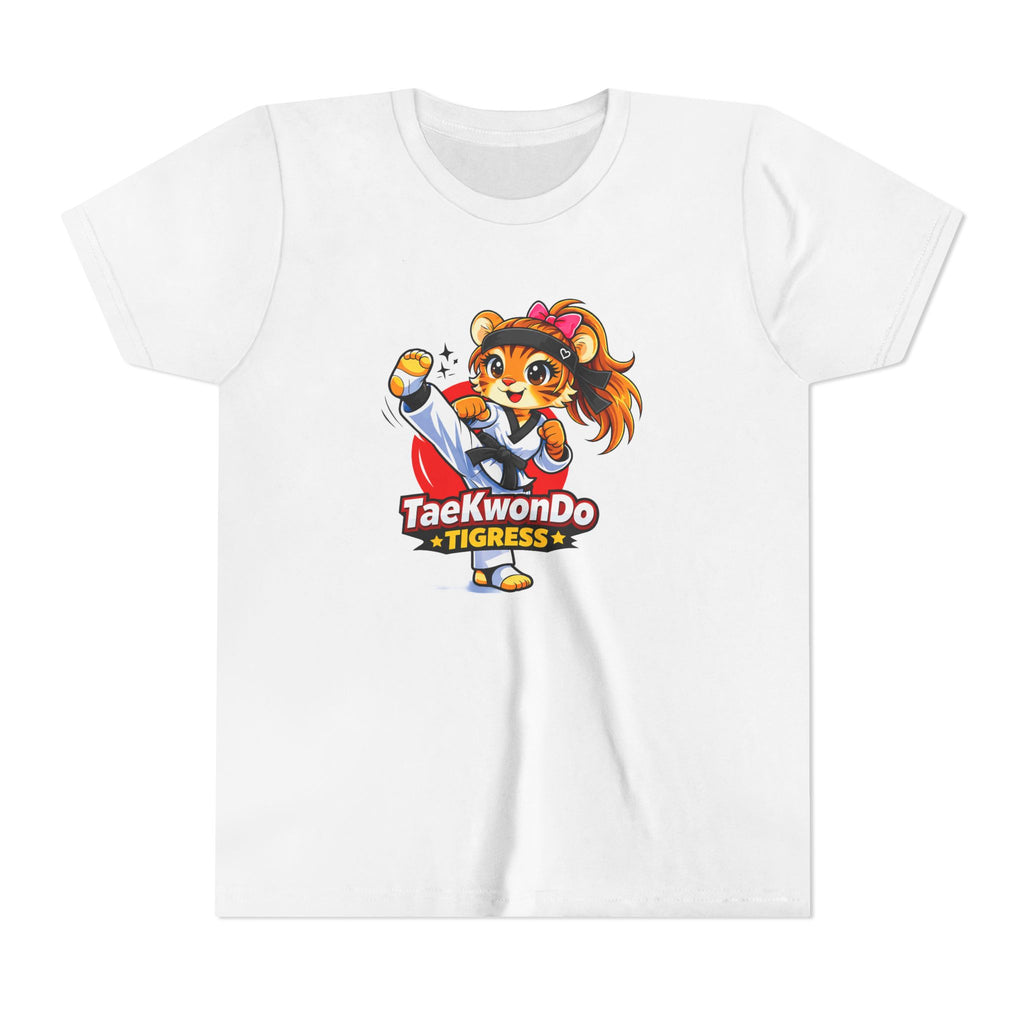 Youth Taekwondo Tigress T-Shirt — Cute Martial Arts Tee for Girls