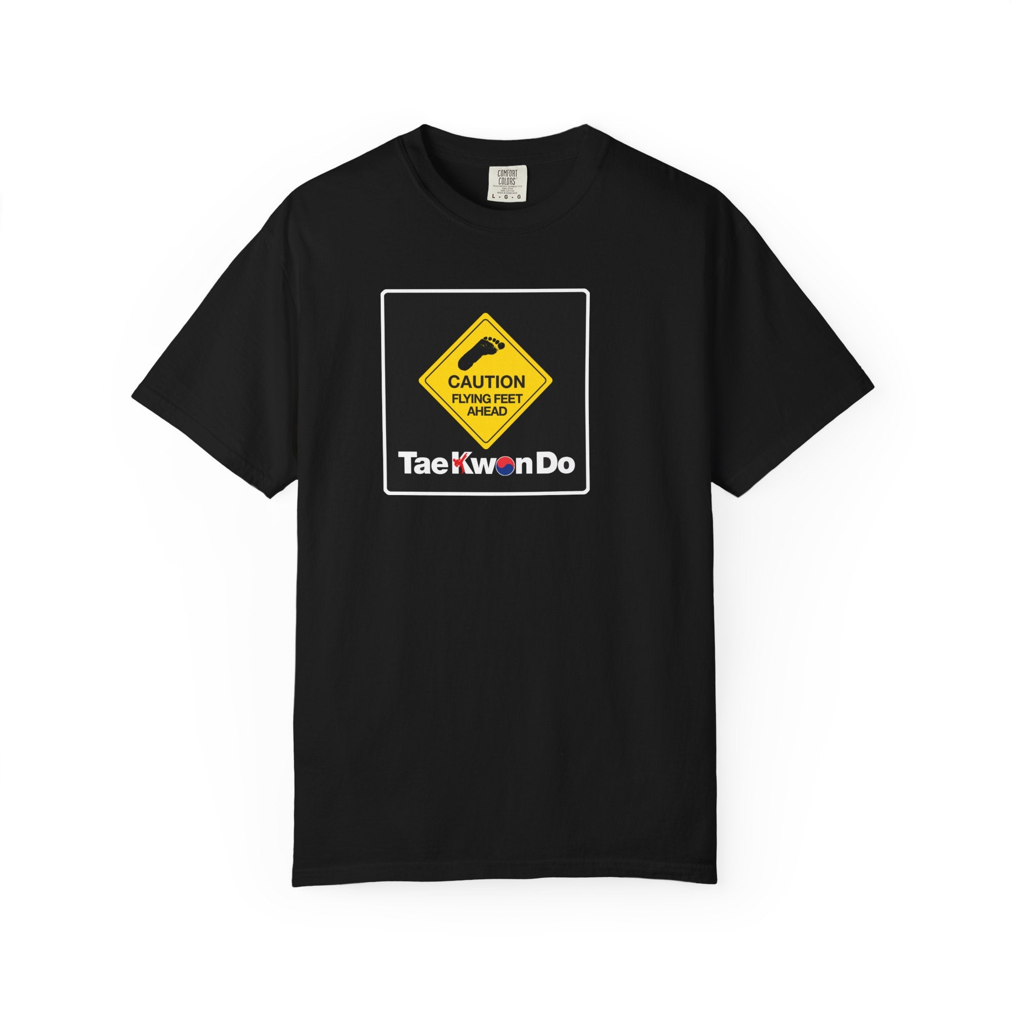 Caution Flying Feet TaeKwonDo Tee