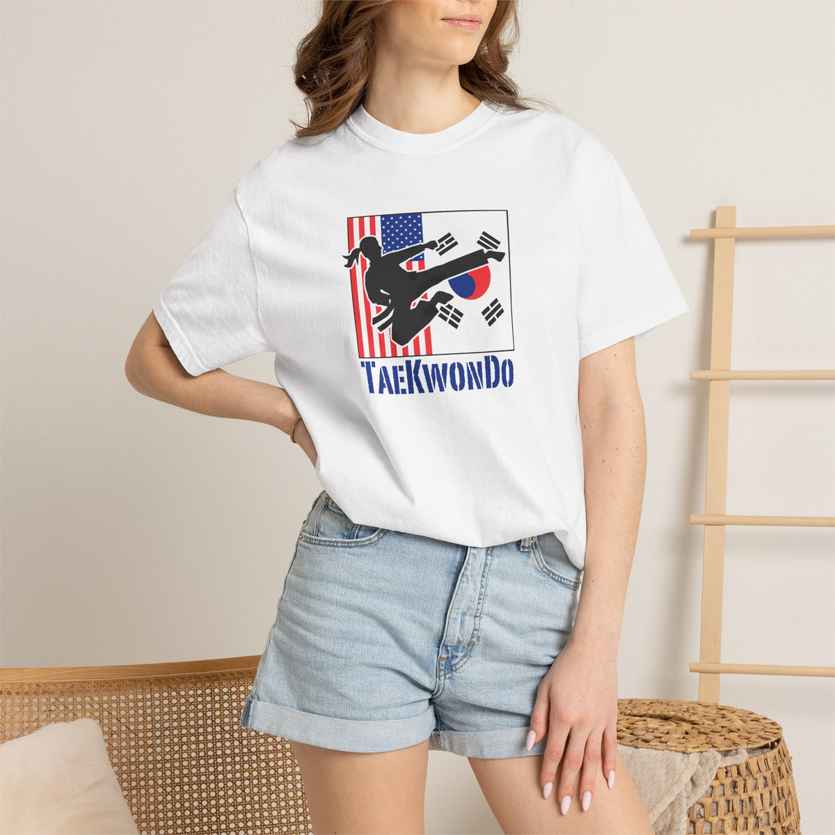 women's TKD flag tee