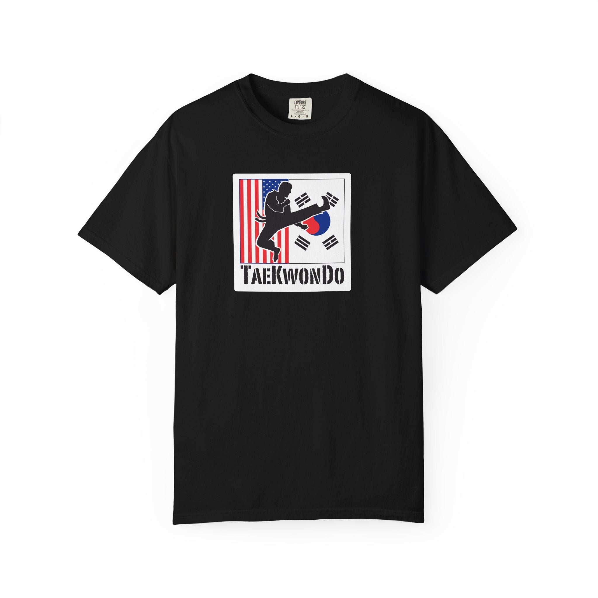 TKD shirt with flags background