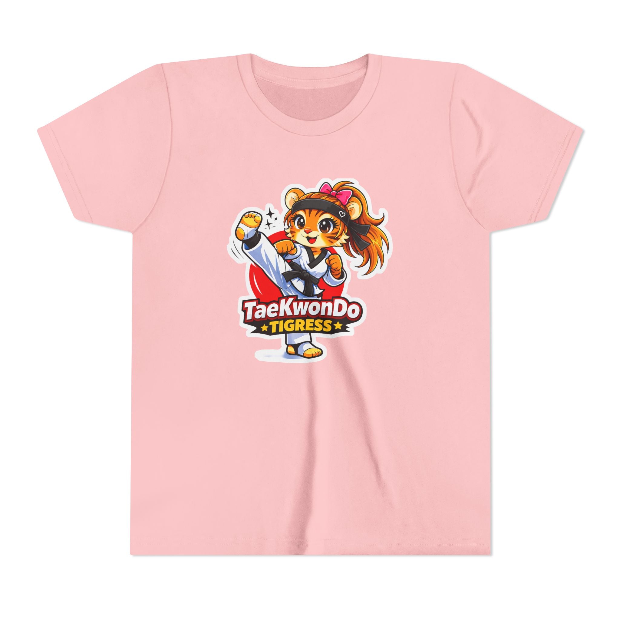 Youth Taekwondo Tigress T-Shirt — Cute Martial Arts Tee for Girls