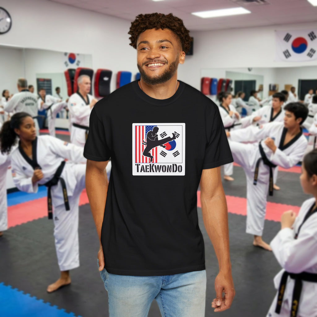 TKD shirt with flags background