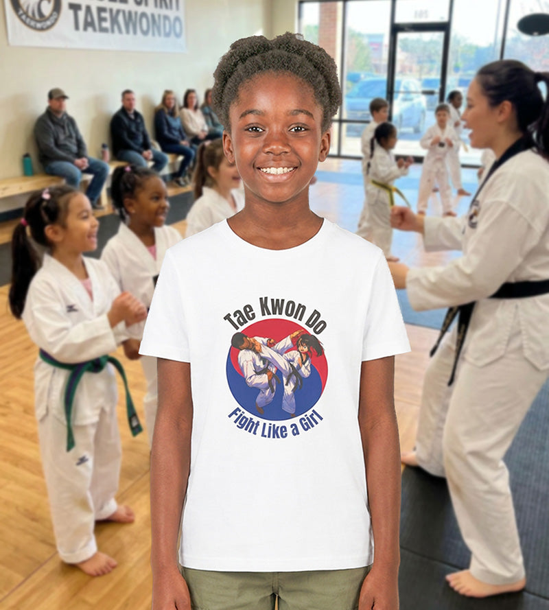 “Fight Like a Girl” Youth Tae Kwon Do T‑Shirt