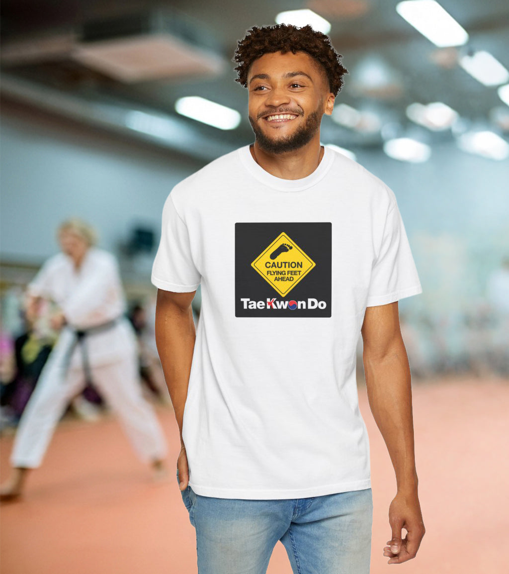 Caution Flying Feet TaeKwonDo Tee